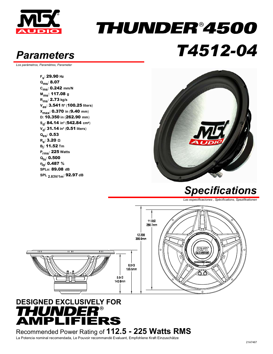 MTX Thunder 4500 T4512-04
