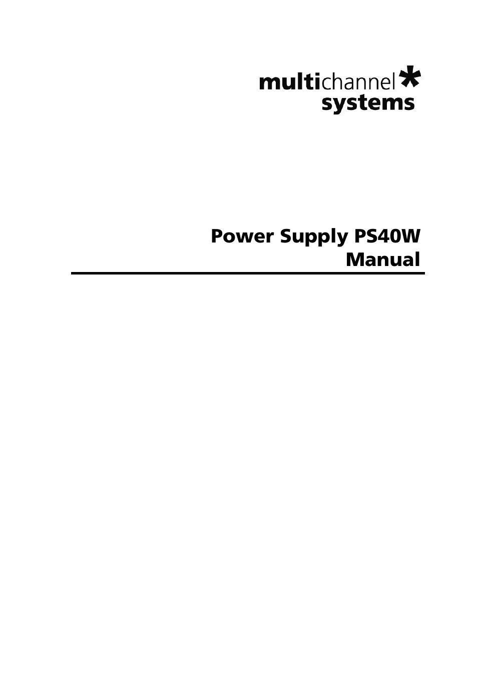 PS40W Manual