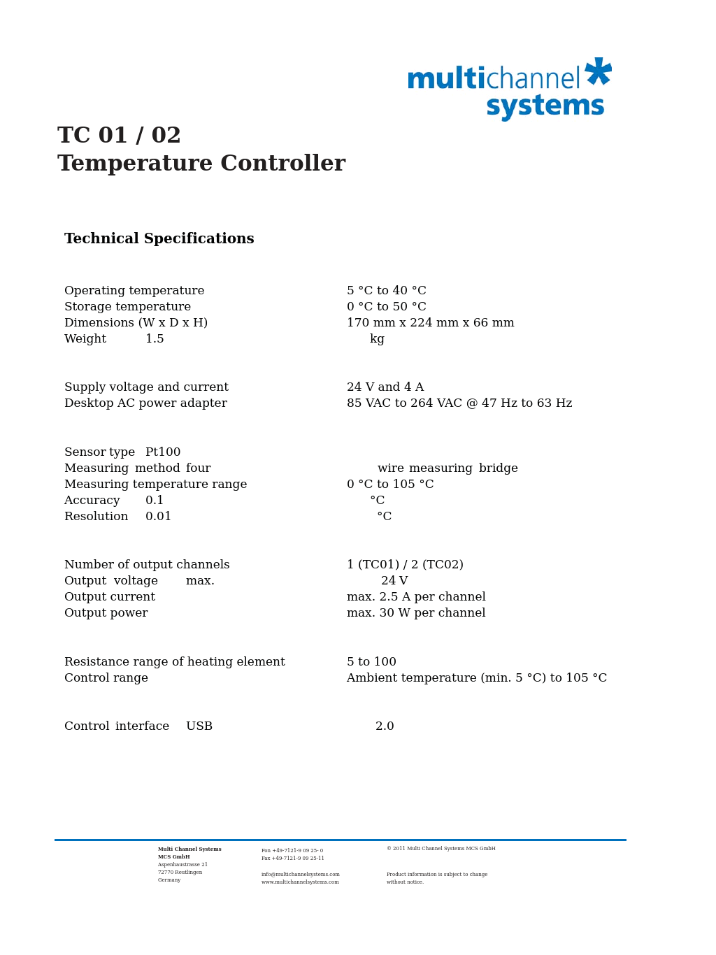 TC 01_02 Temperature Controller