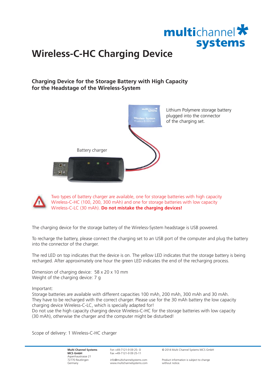 Wireless-C-HC Charging Device