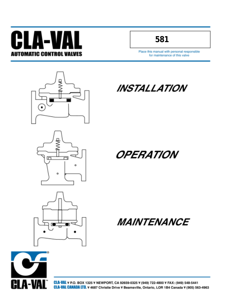 581 Series Technical Manual