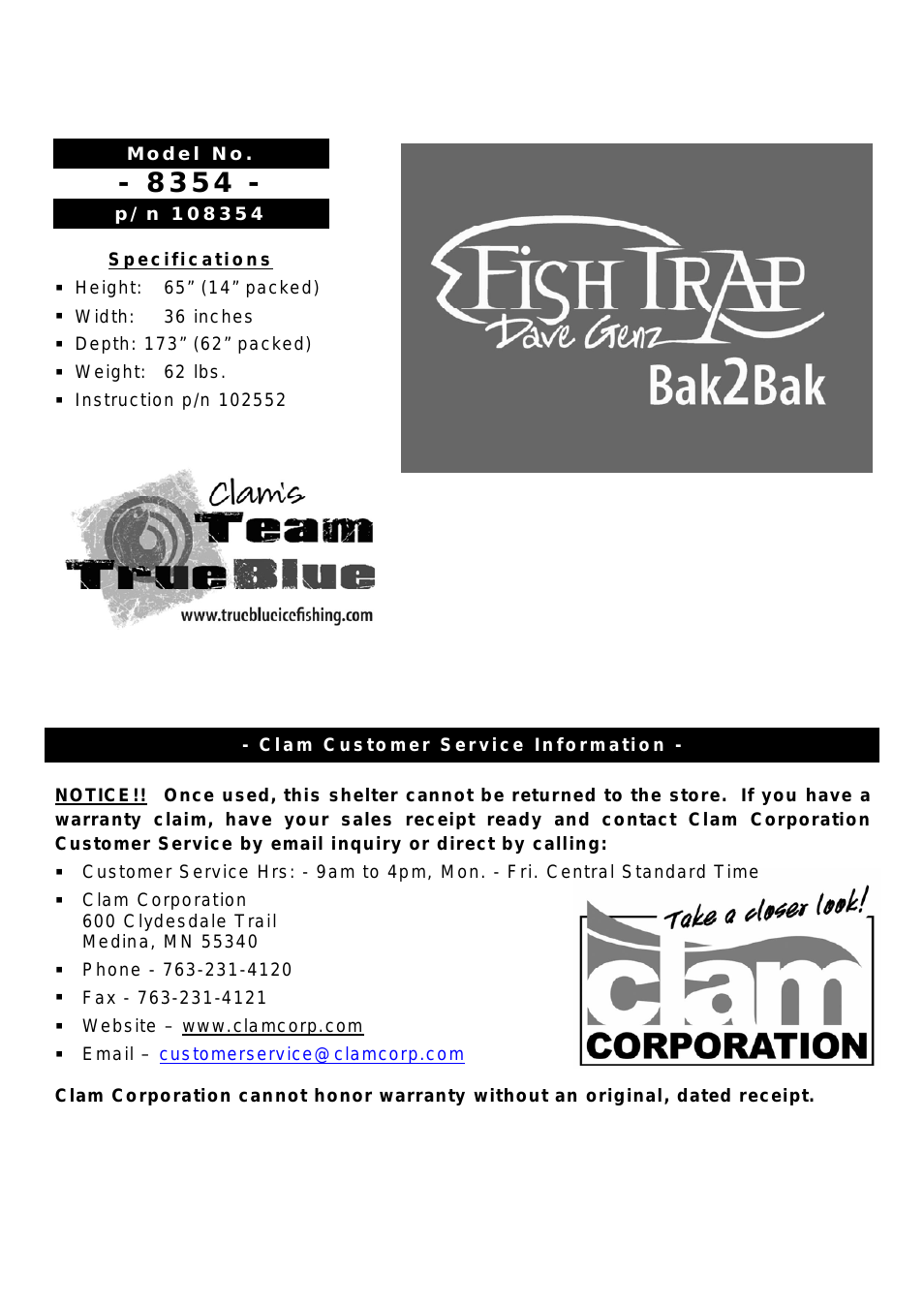 Fish Trap Bak2Bak 8354