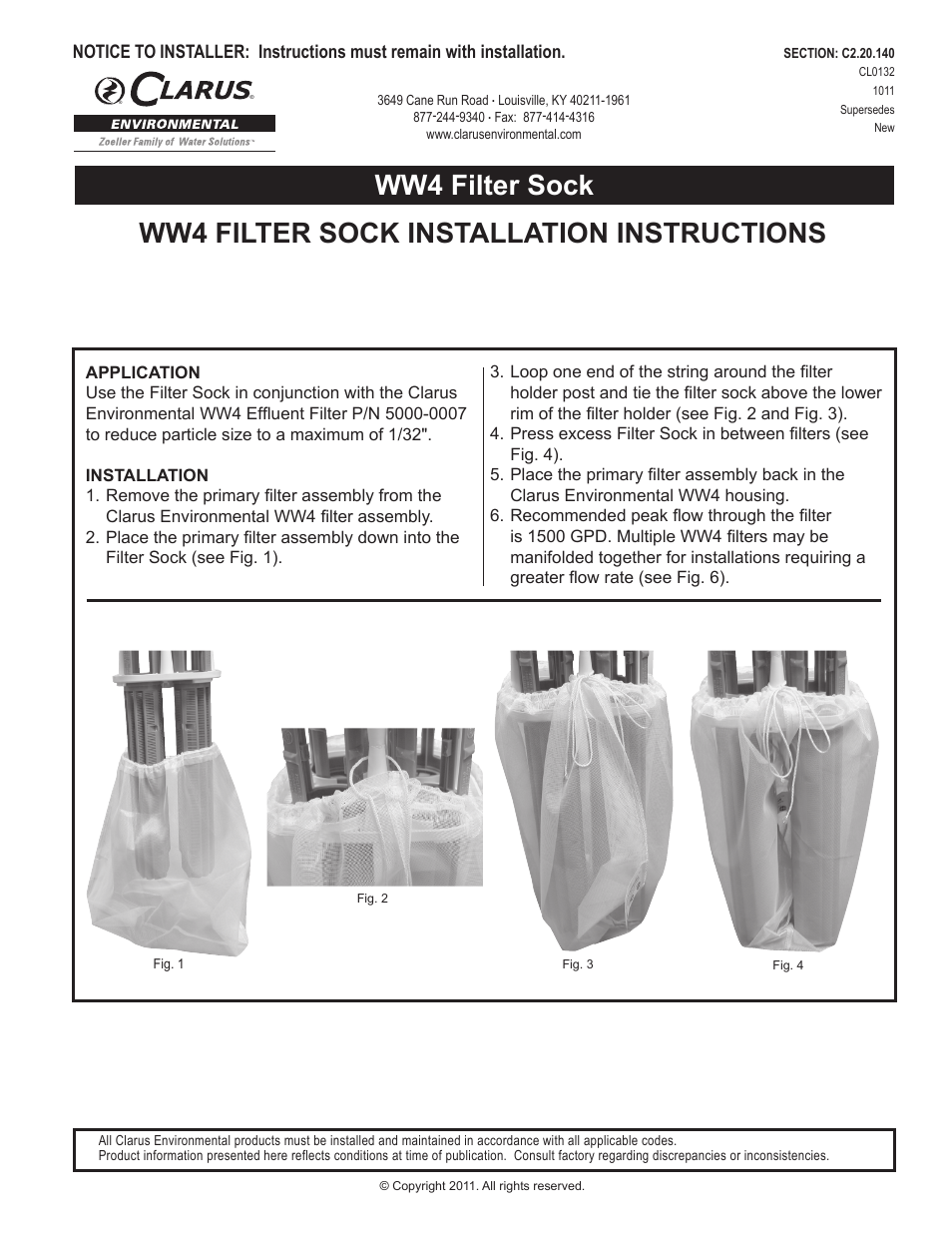 WW4 Filter Sock