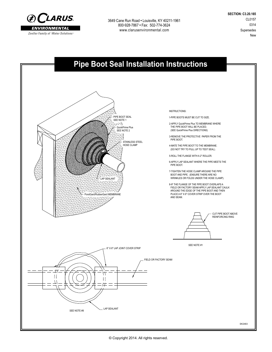Pipe Boot Seal