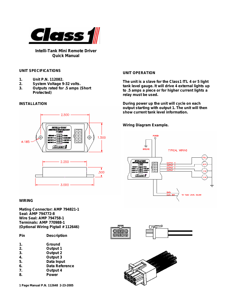 ITL Mini Remote Driver one-page_manual 112648