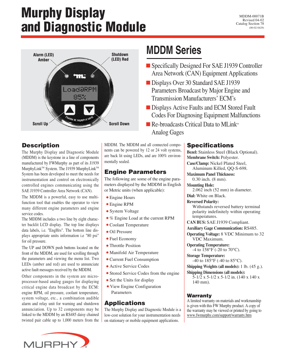 Display and Diagnostic Module MDDM