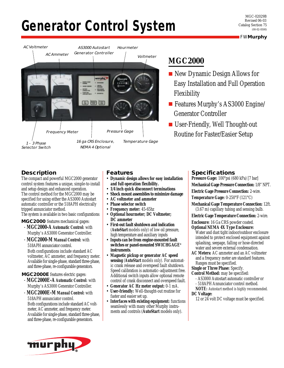 Generator Control System MGC2000