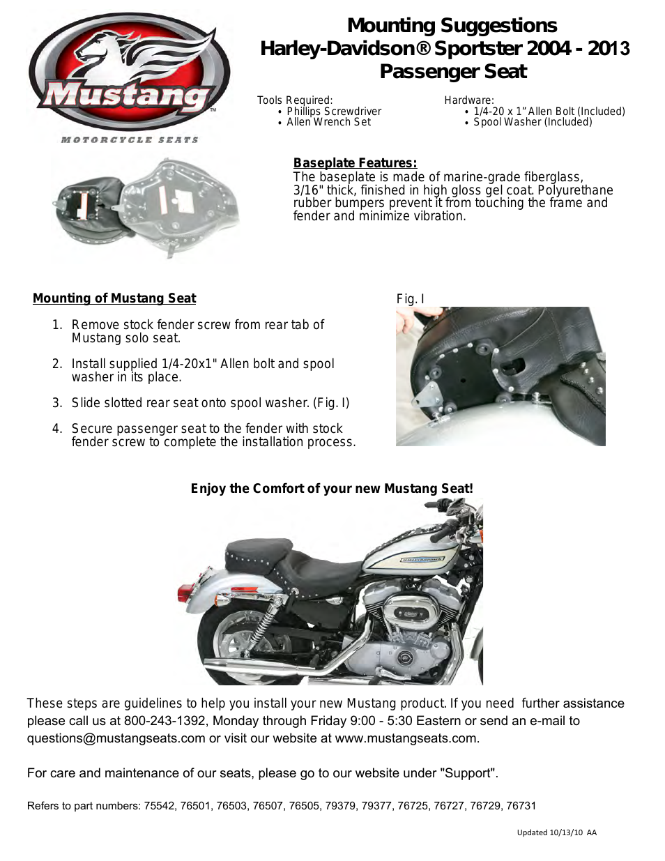 Deluxe Tripper Rear Seat - Harley-Davidson XL Sportster
