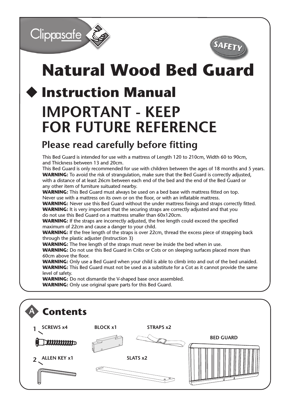 105 Natural Wood Bed Guard