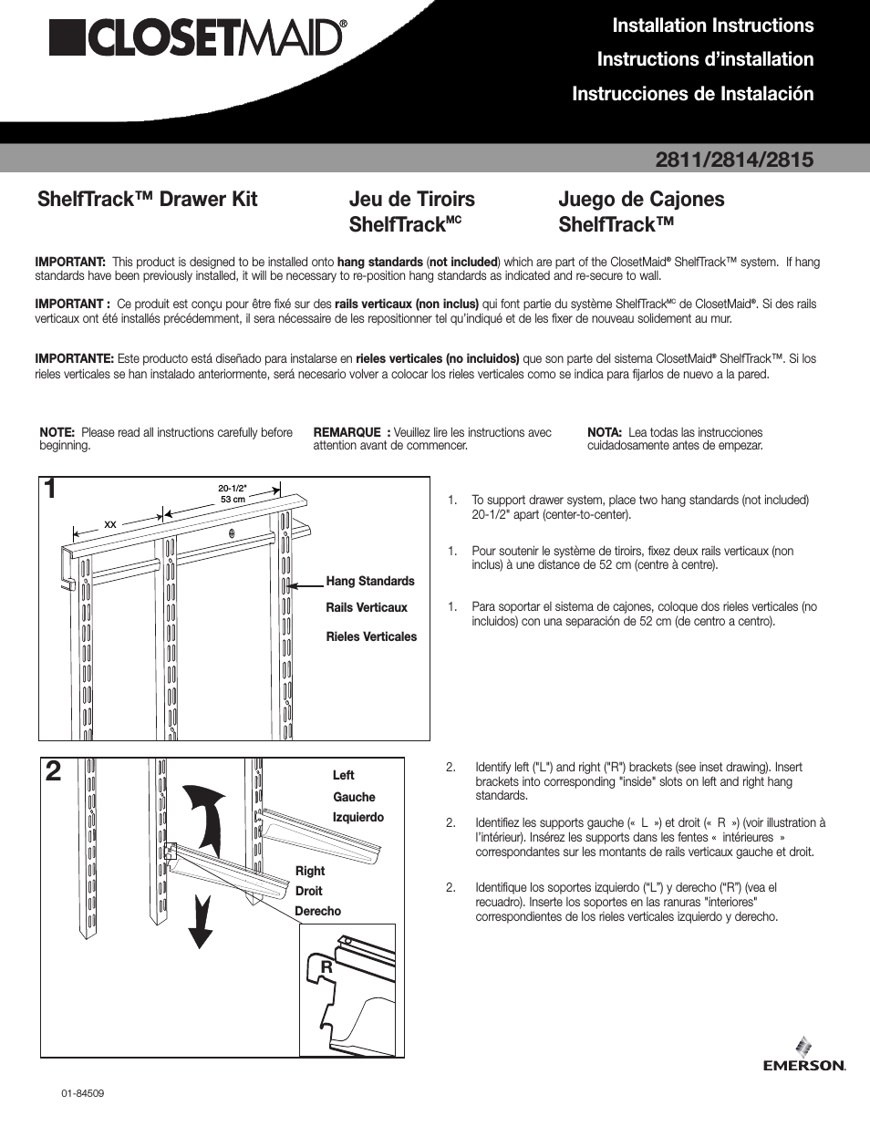 ShelfTrack Drawer Kit 2811