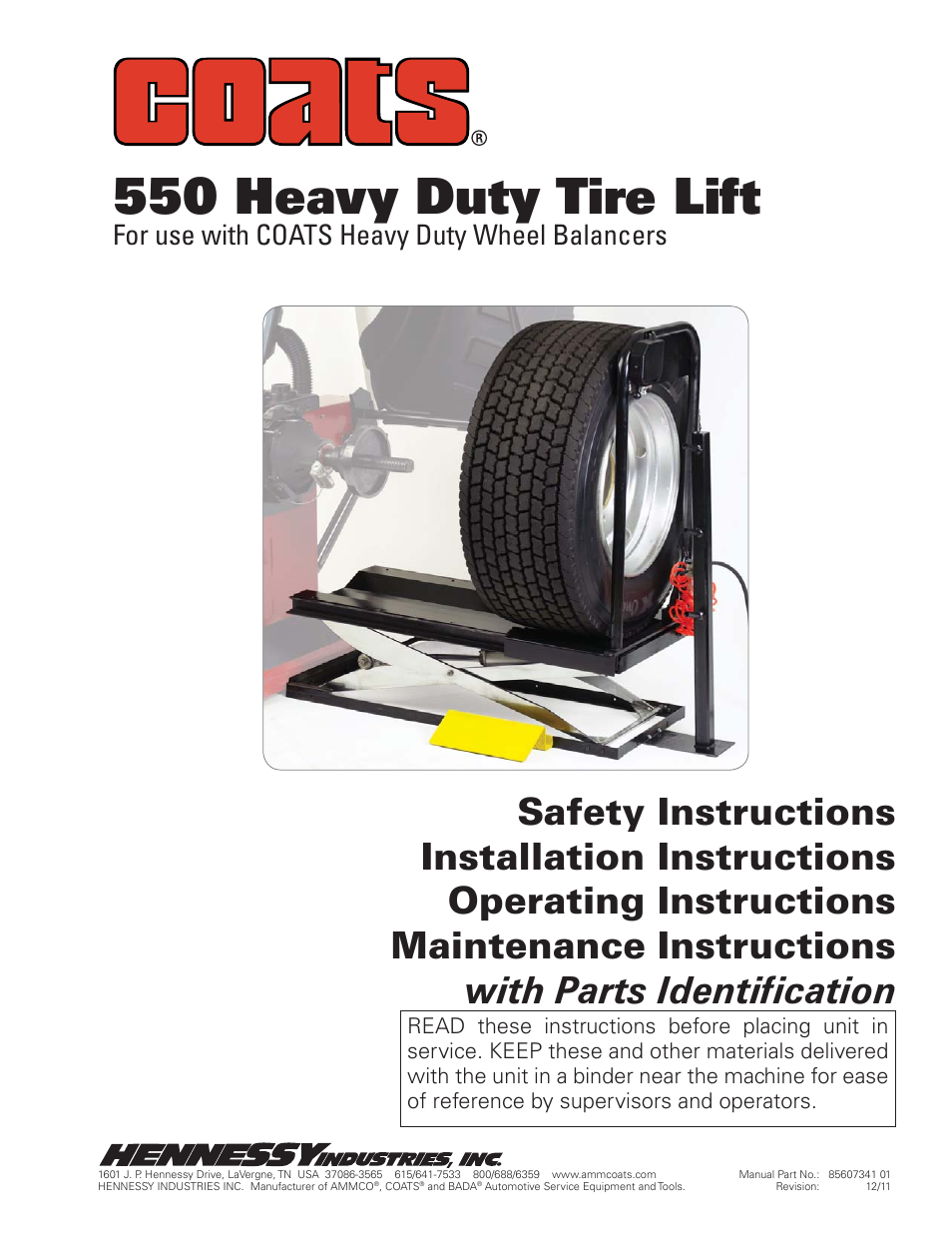 550 Heavy Duty Tire Lift
