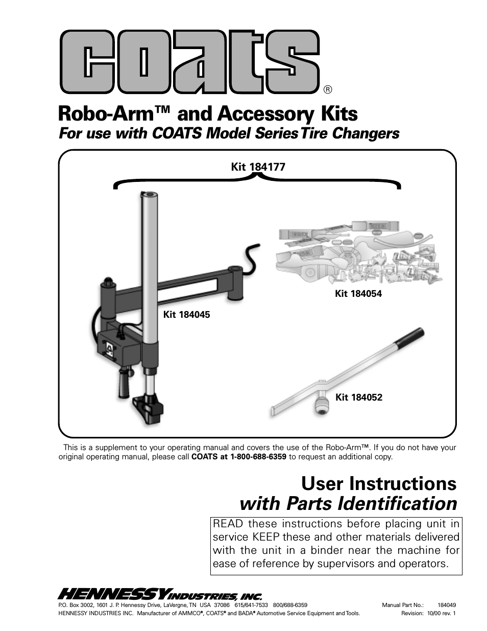 Kit 8184177 Robo-Arm and Accessory Kits