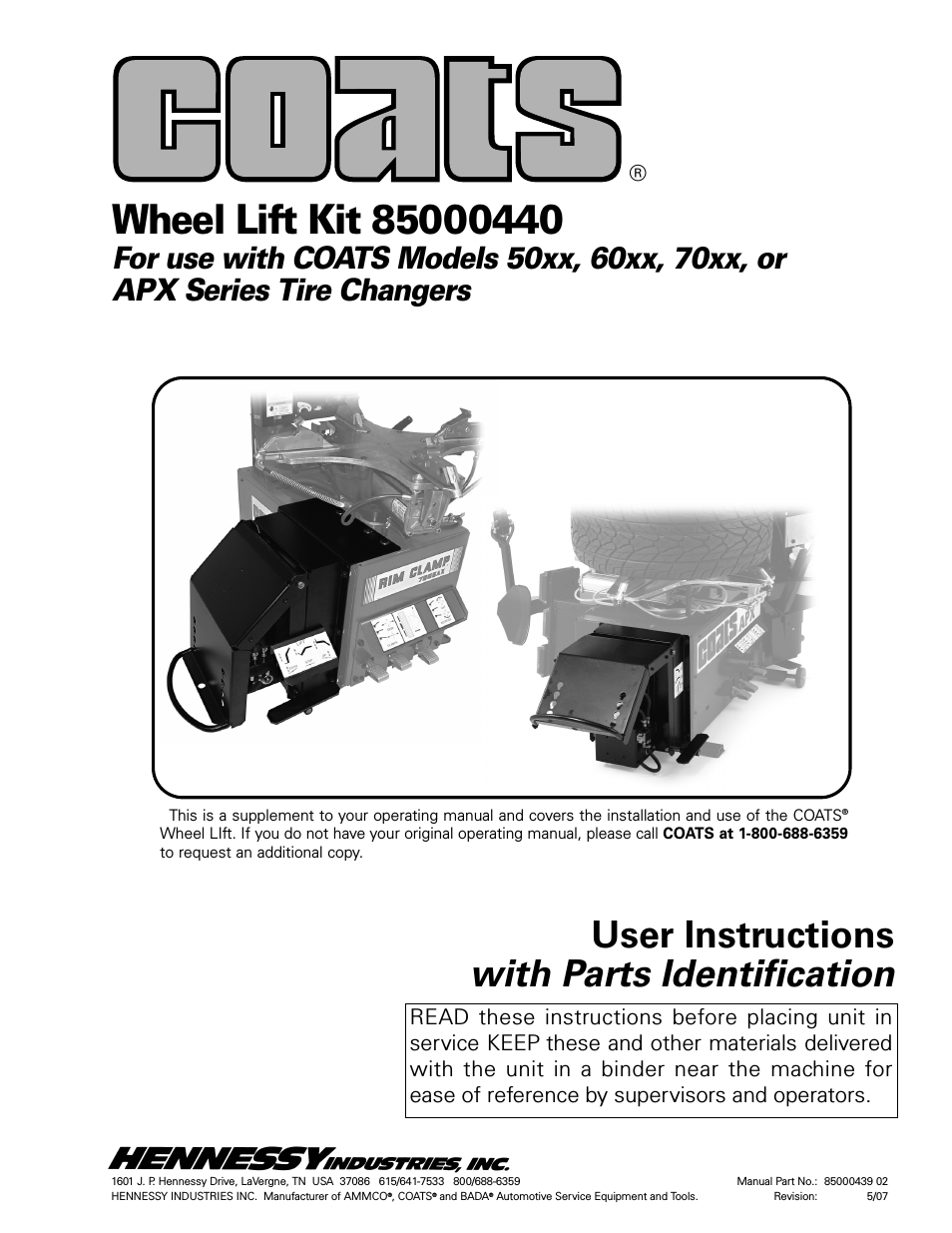Kit 85000440, Lift Accessory