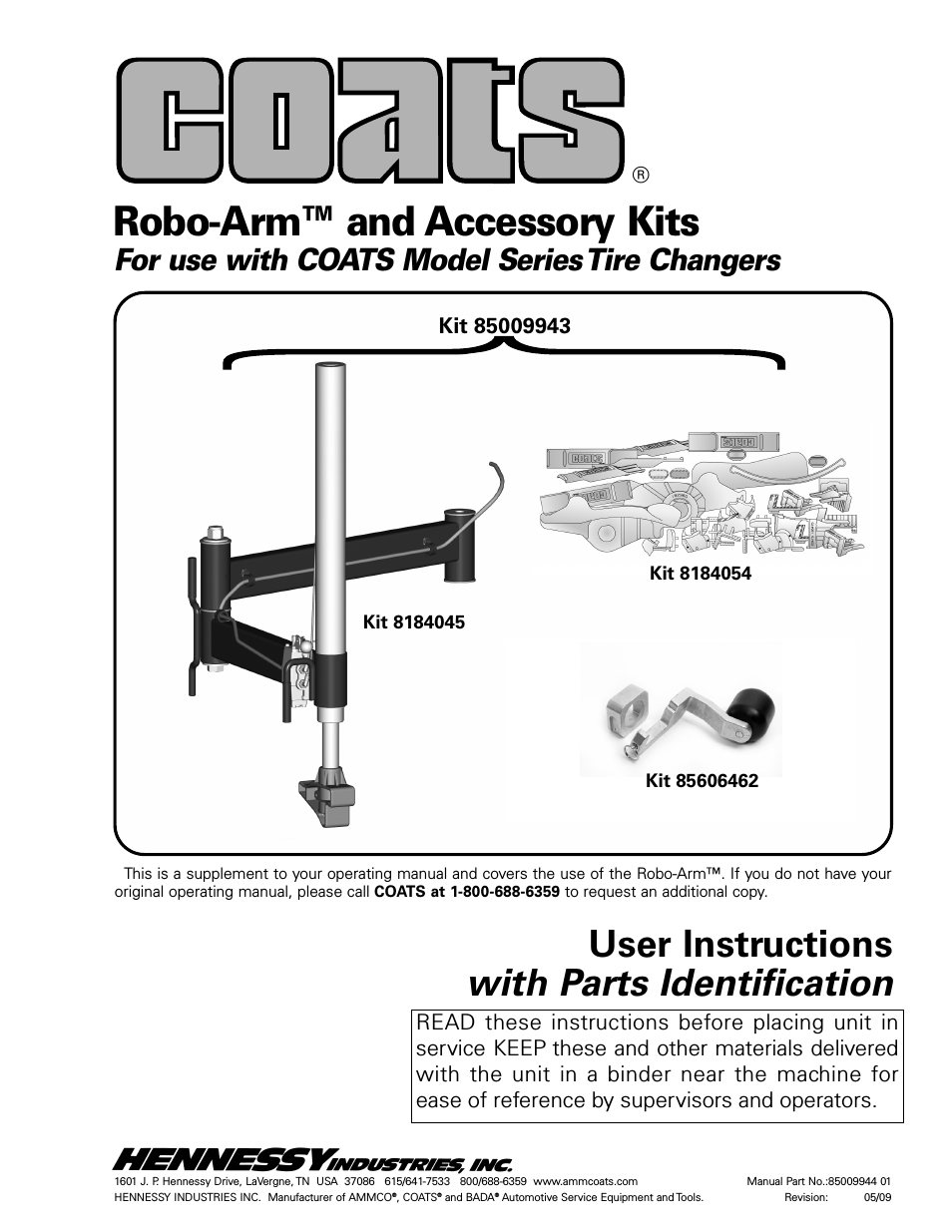 Kit 85009943 Robo-Arm and Accessory Kits