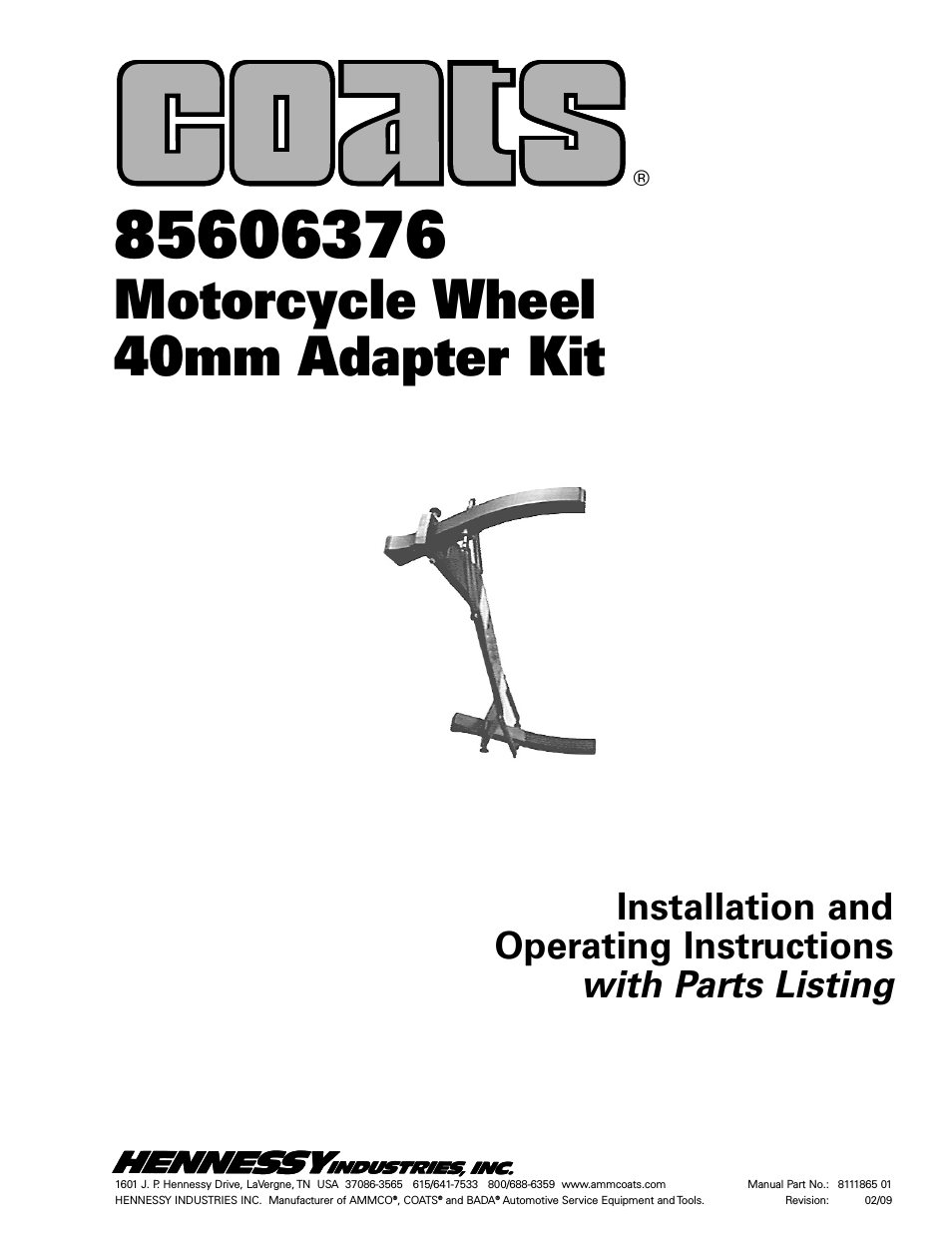 Kit 85606376 Motorcycle Wheel Adapter