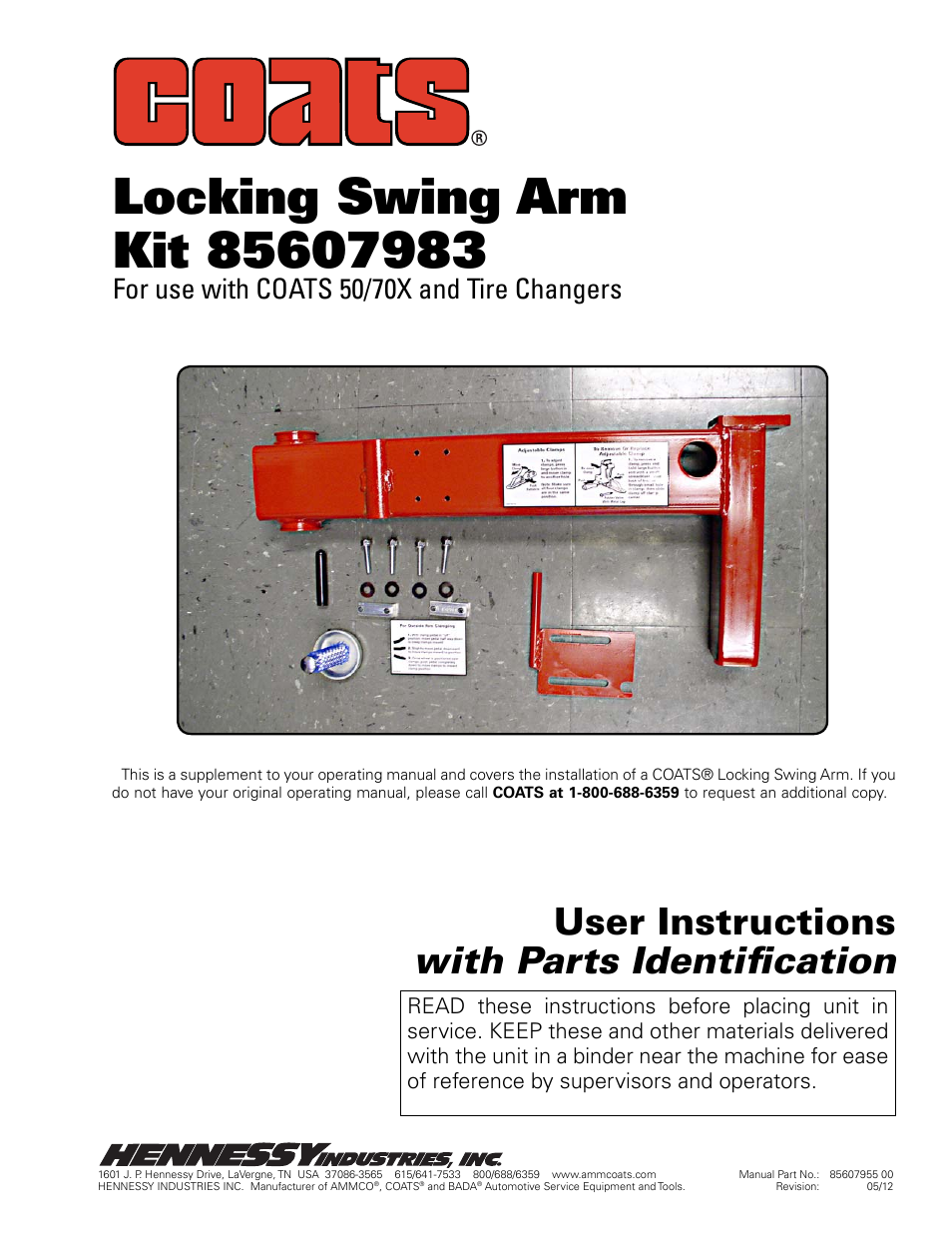 Kit 85607983 Locking Swing Arm