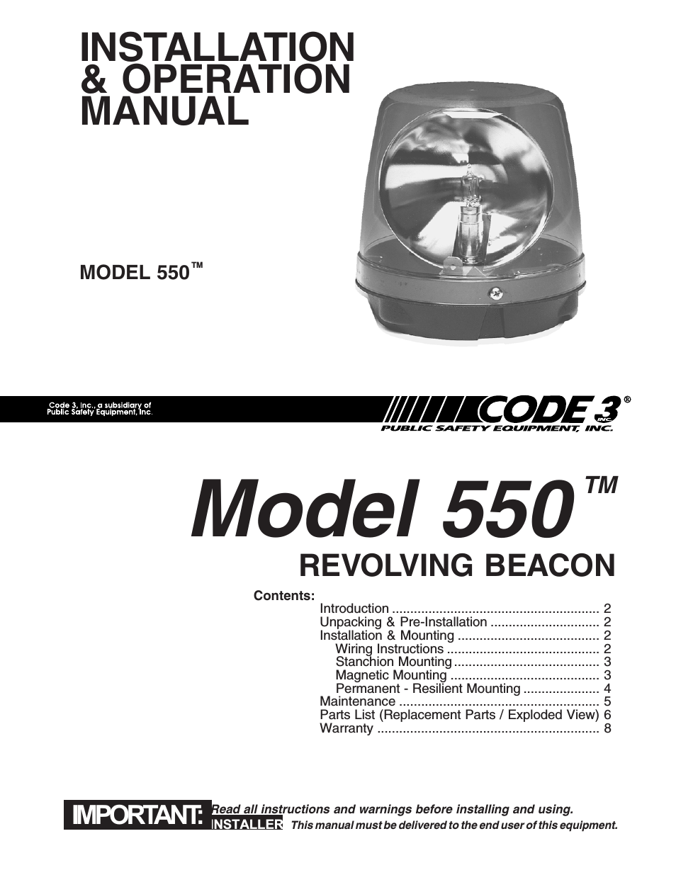 550 Series Beacon