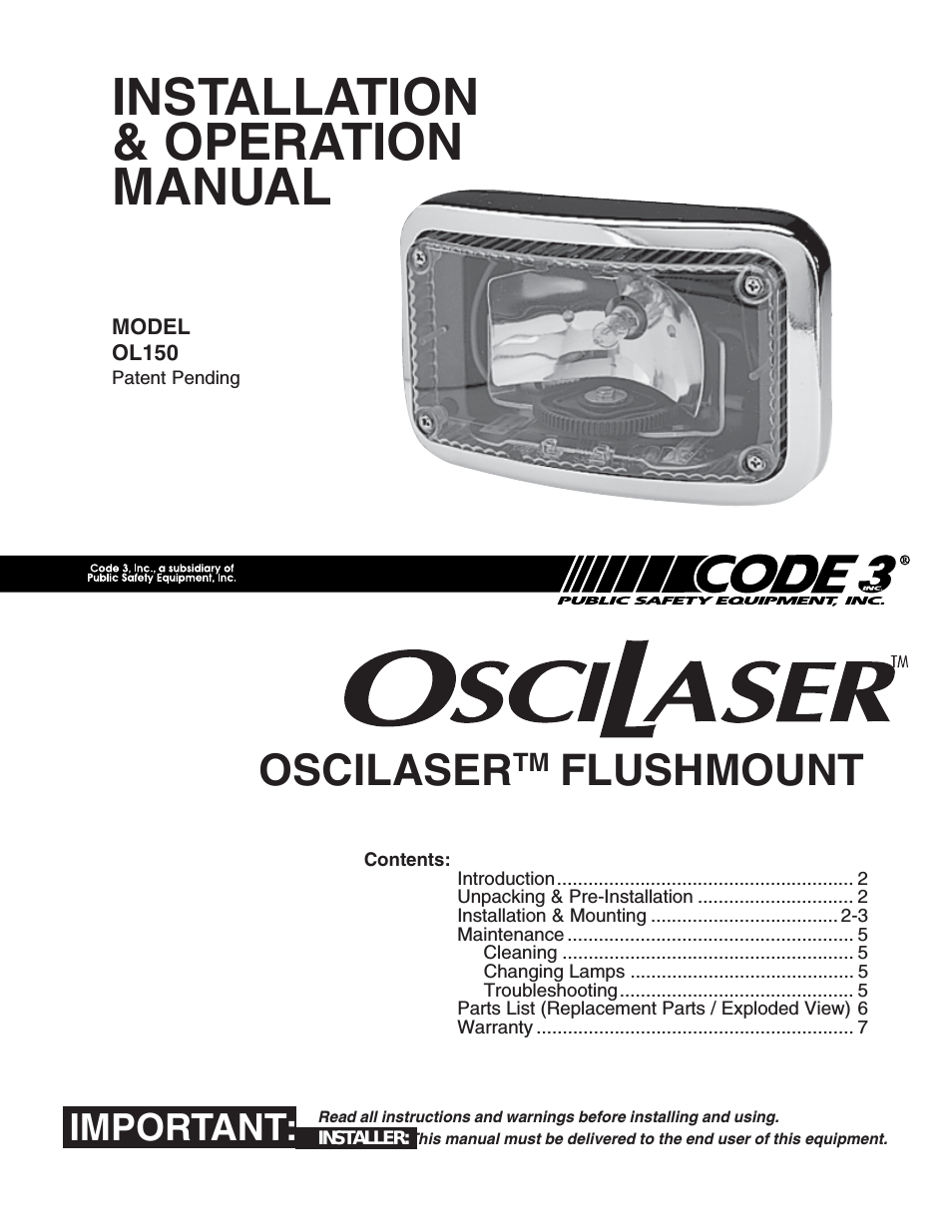 OsciLaser Flushmount
