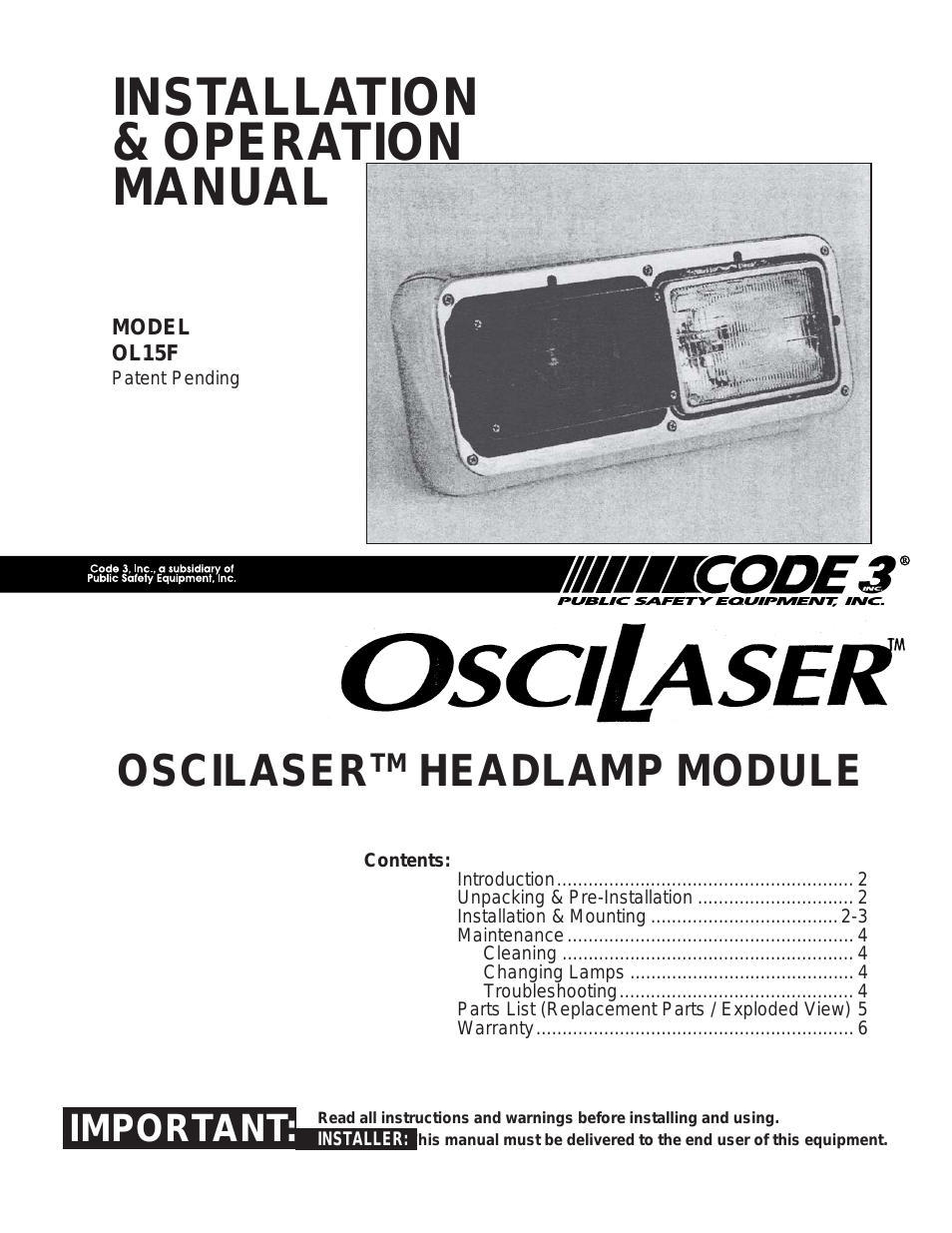 OsciLaser Headlamp