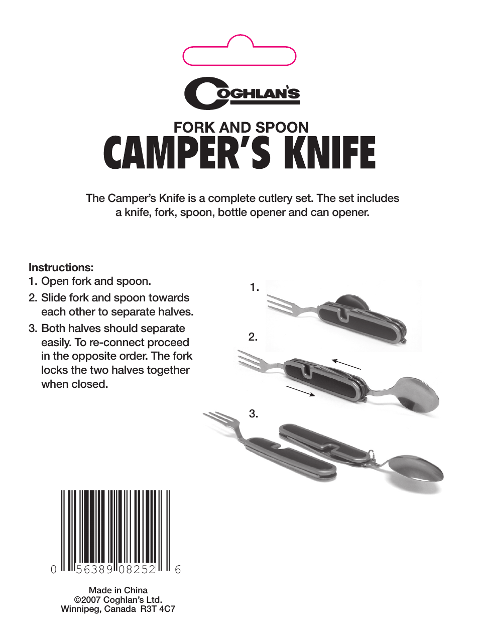 8252 Camper's Knife (fork and spoon)