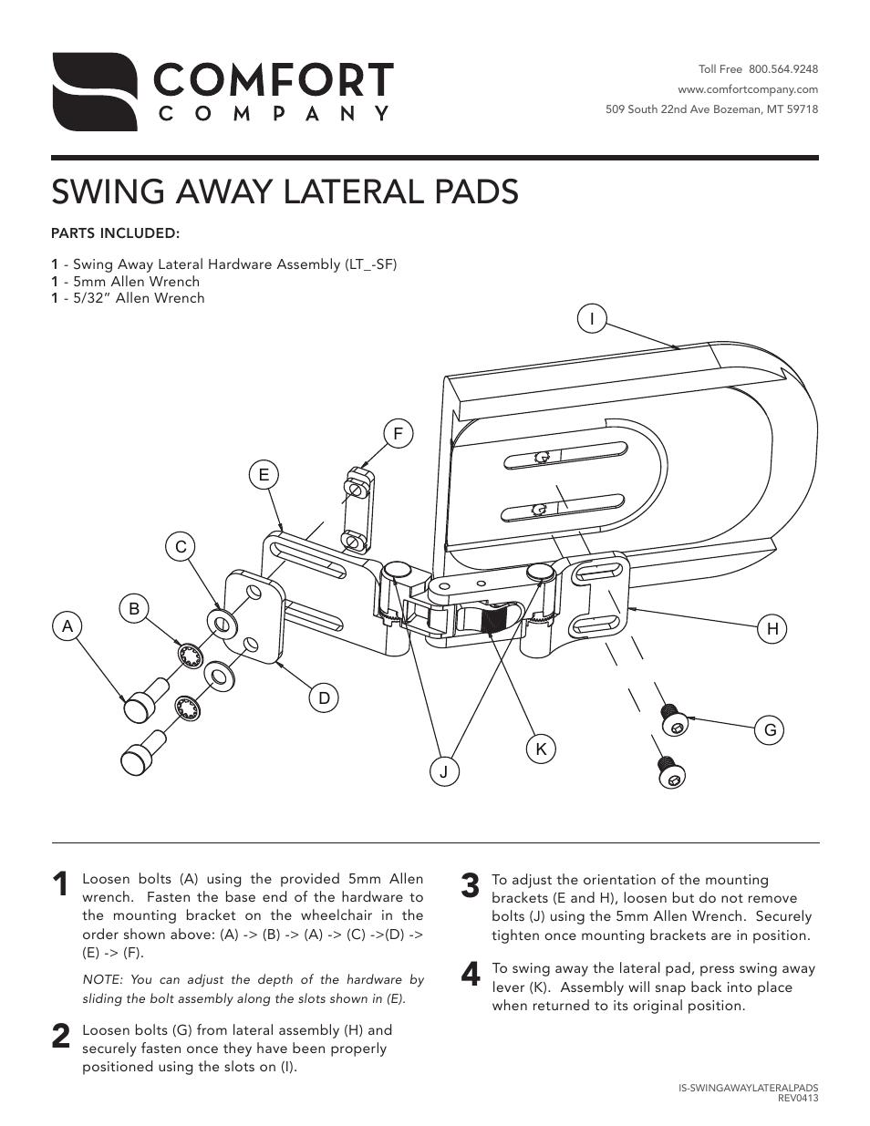 Swing-Away Lateral Pads