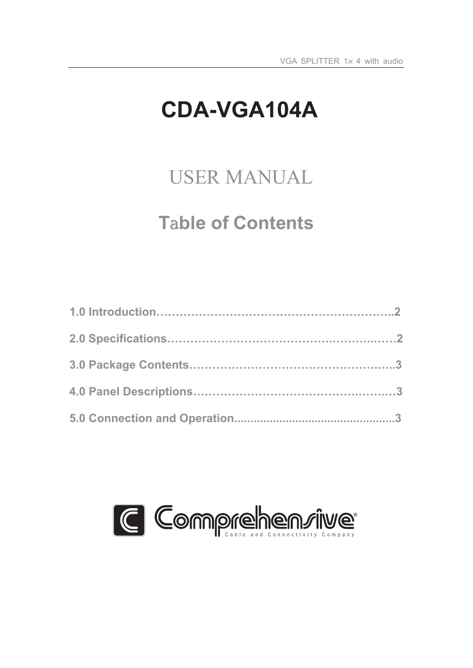 CDA-VGA104A