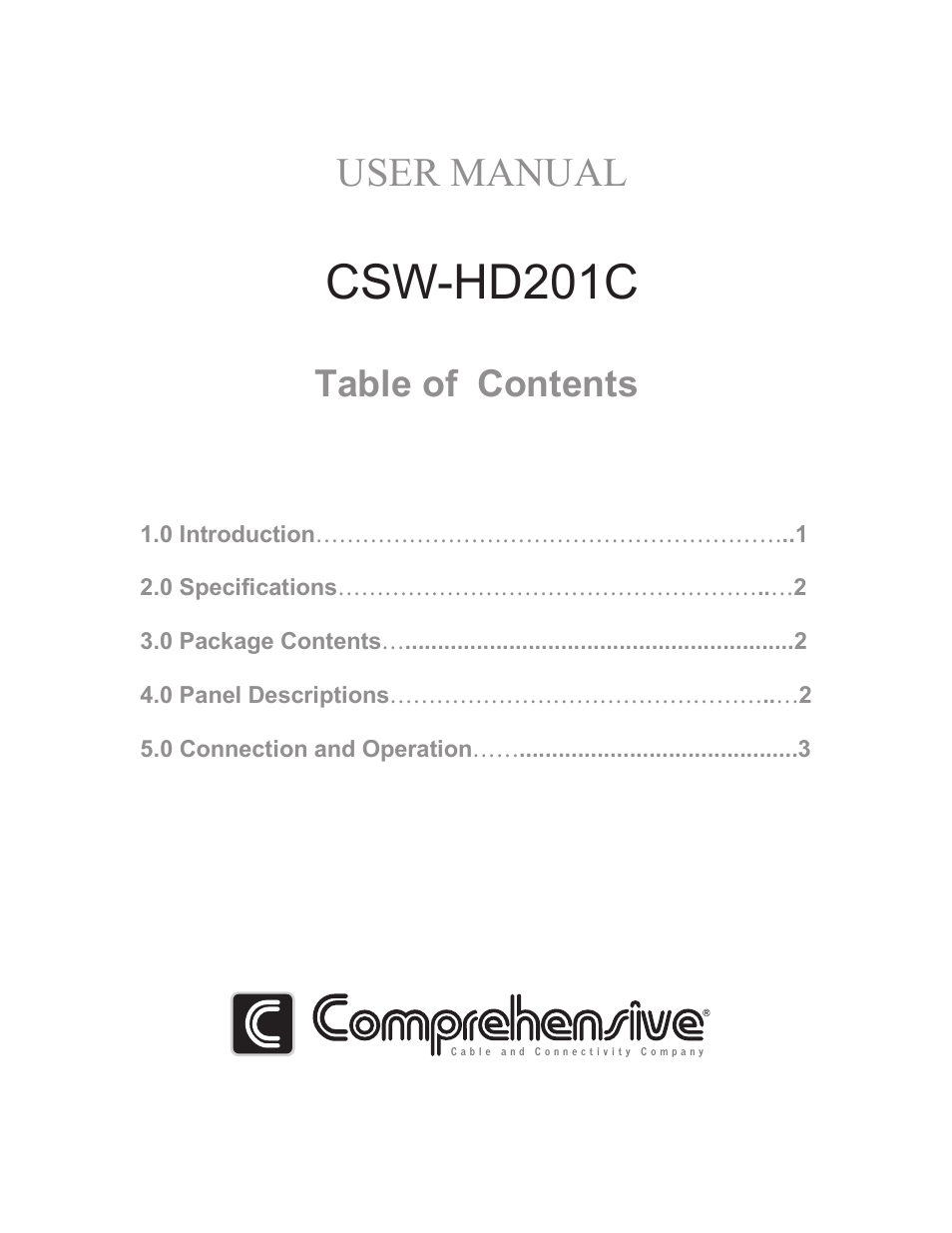 CSW-HD201C