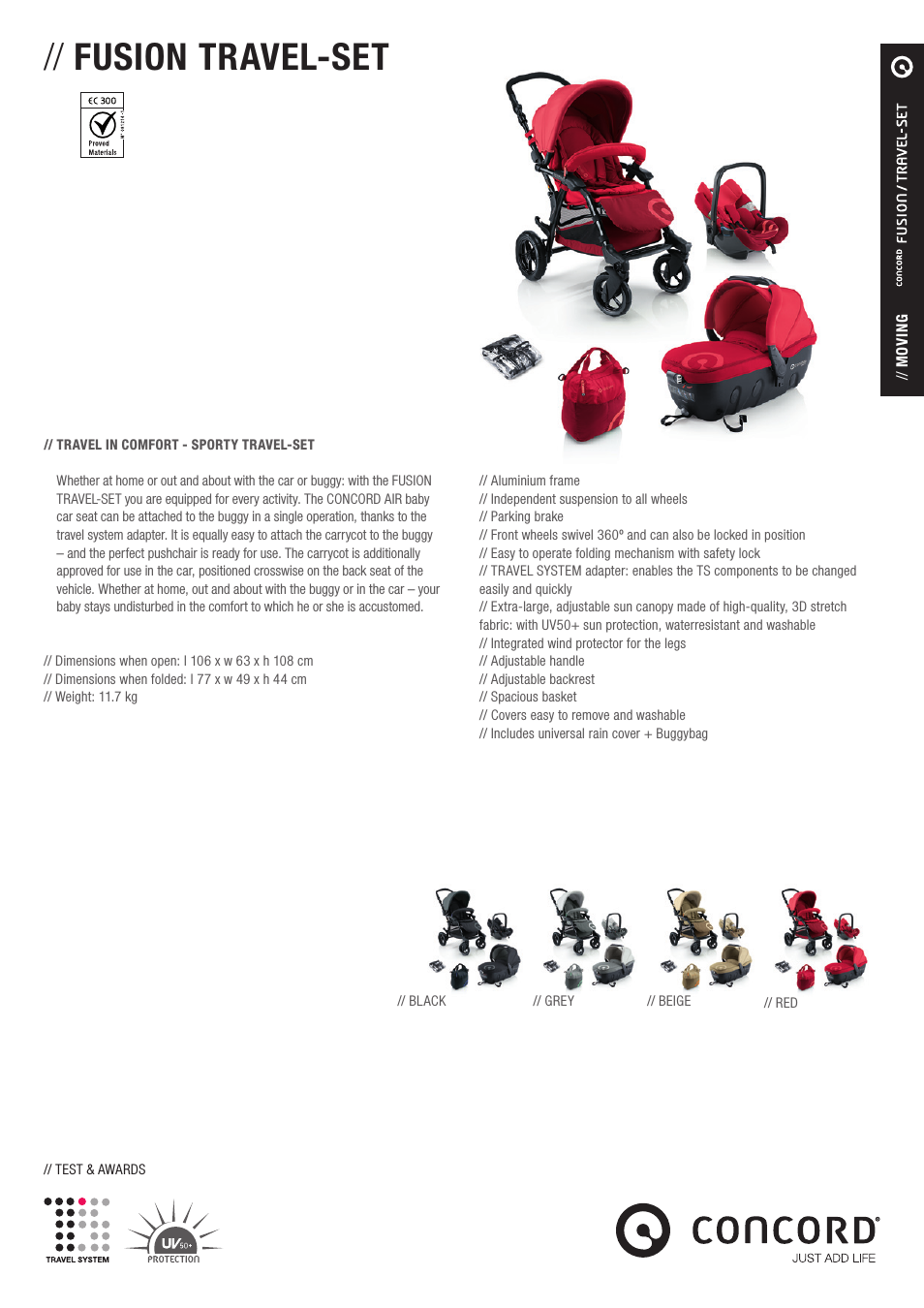 FUSION TRAVEL-SET PRODUCT INFORMATION
