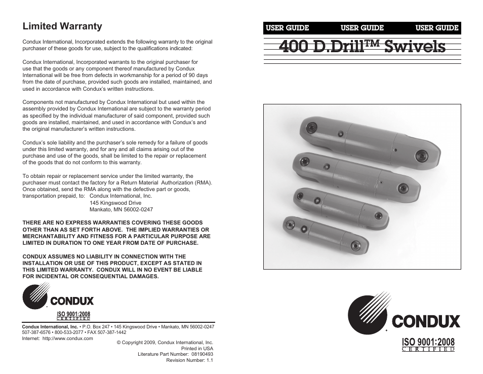 400 D.Drill Swivels