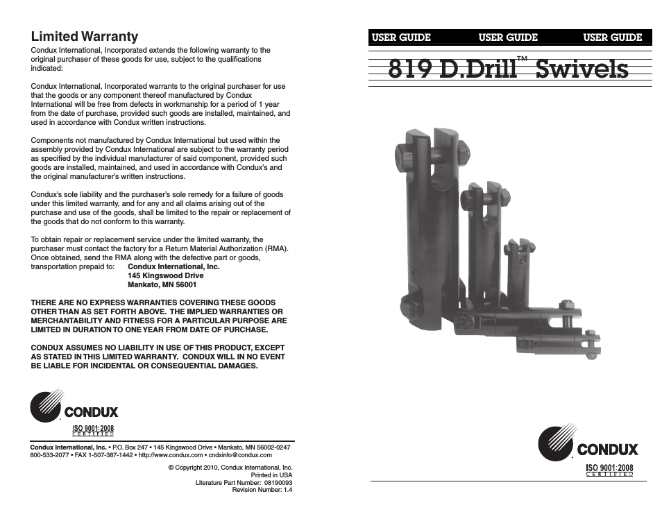819 D.Drill Swivels