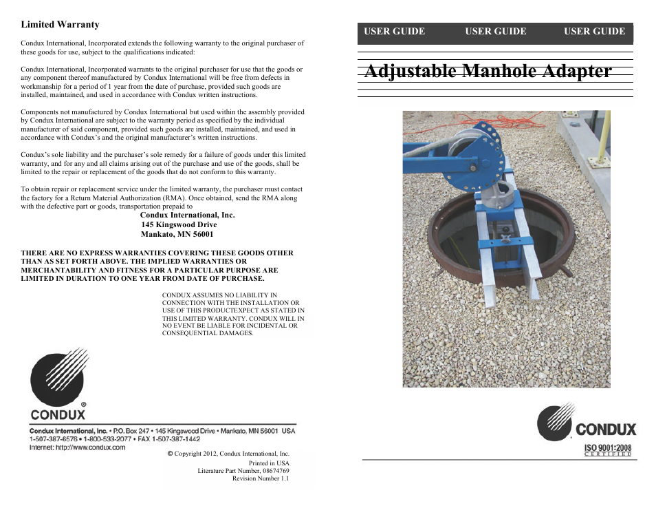 Adjustable Manhole Adapter