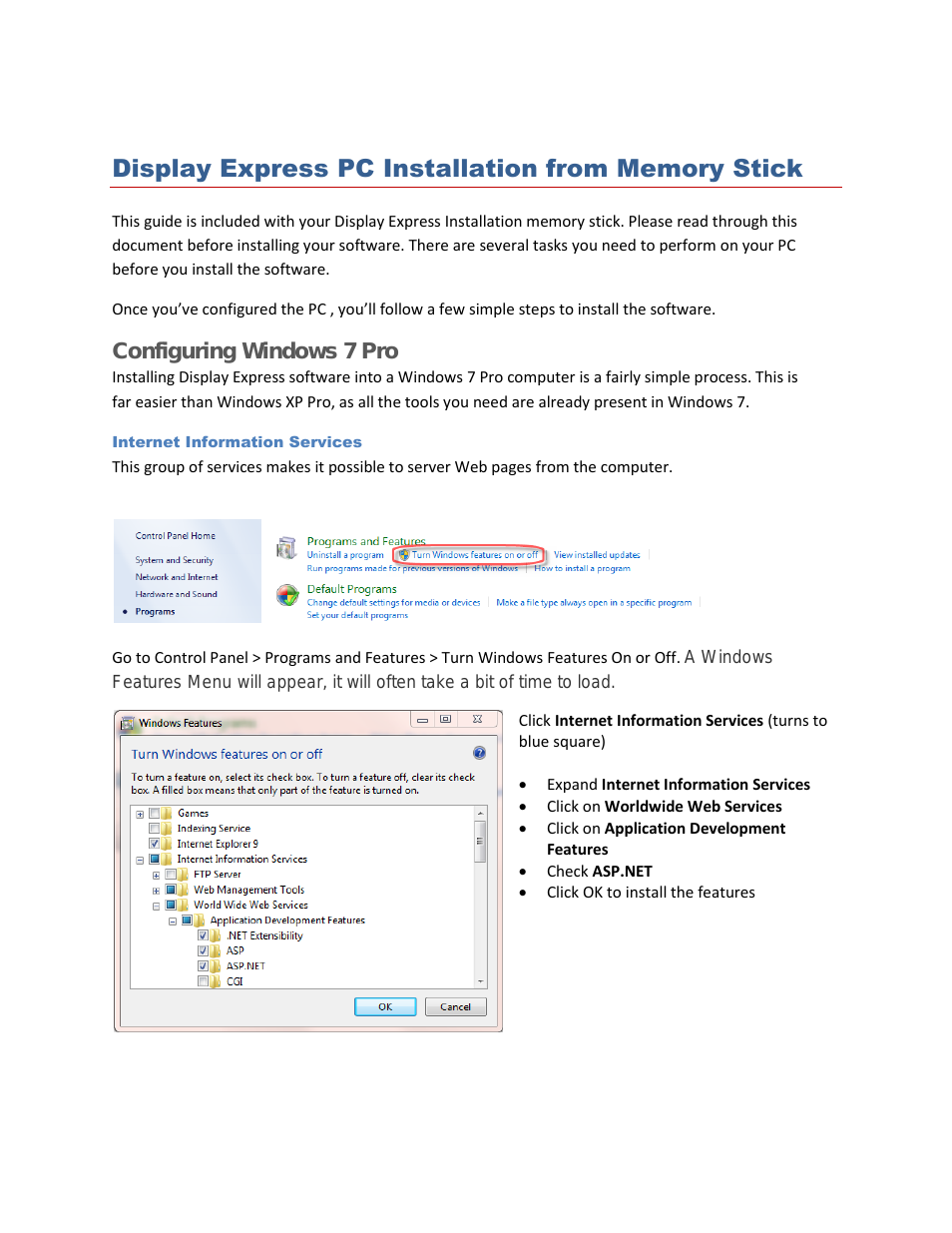 SW-DX Installation from Memory Stick