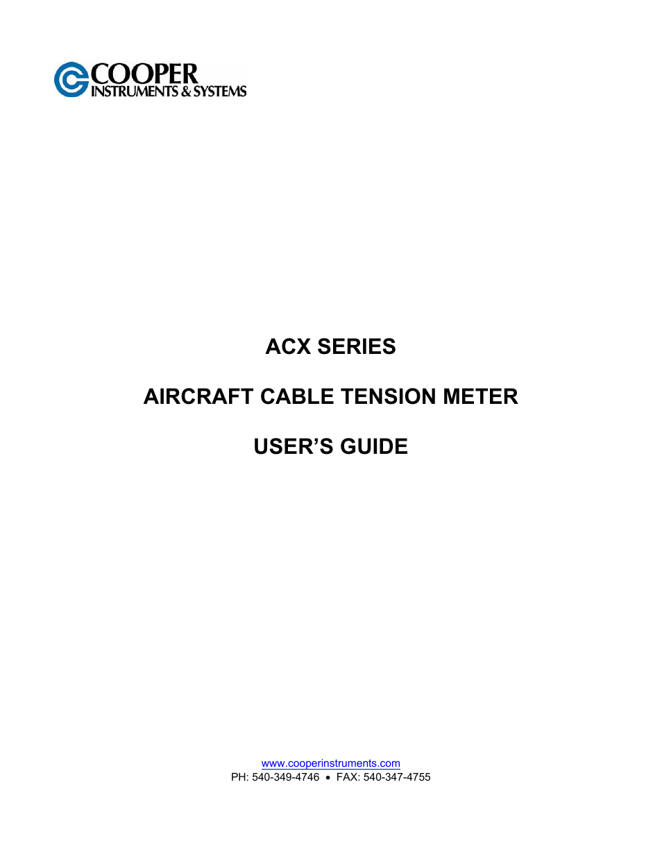 ACX-1 Aircraft Cable Tension Meter