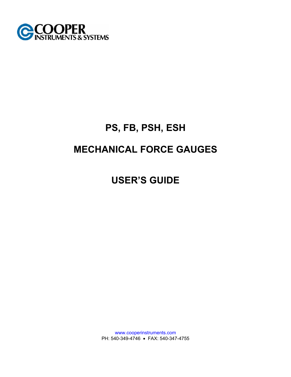 PS Mechanical Force Gages