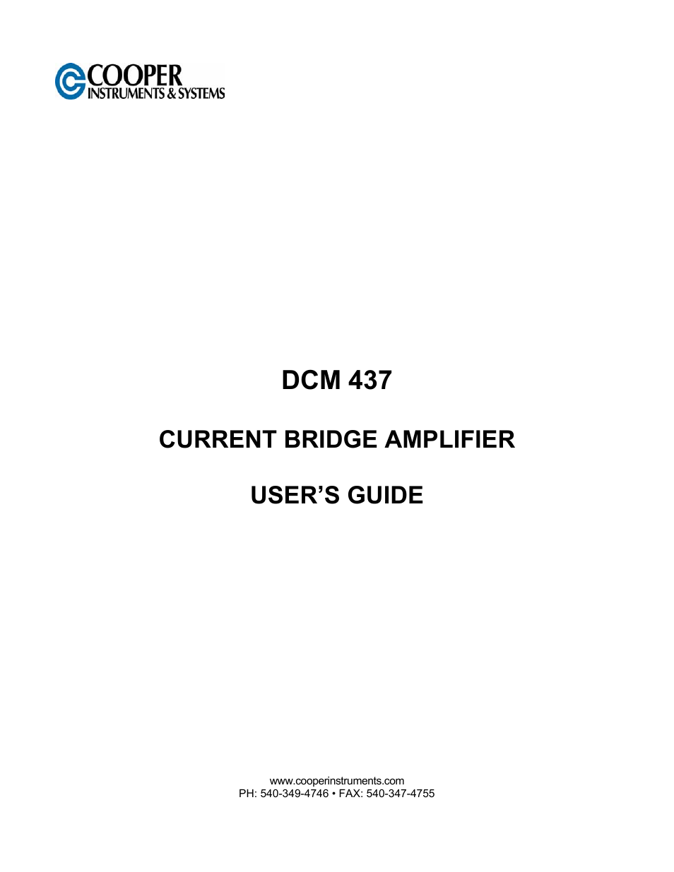 DCM 437 Current Bridge Amplifier