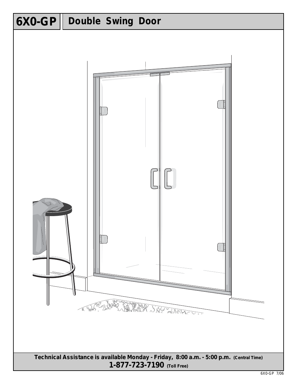 Double Swing Door - Hyaline Series - 6X0  (Detailed Installation Instructions)