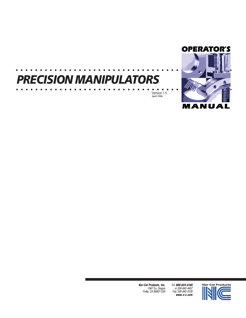Precision Manipulators Version 1.5