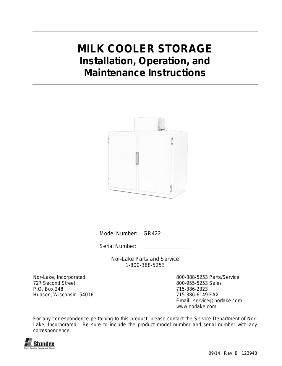 Milk Cooler Storage