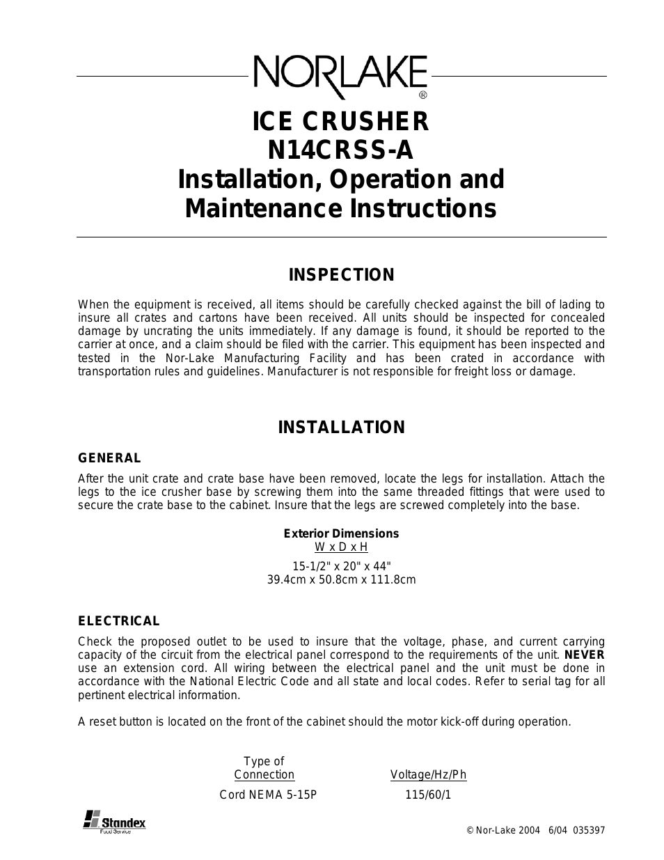 ICE CRUSHER N14CRSS-A