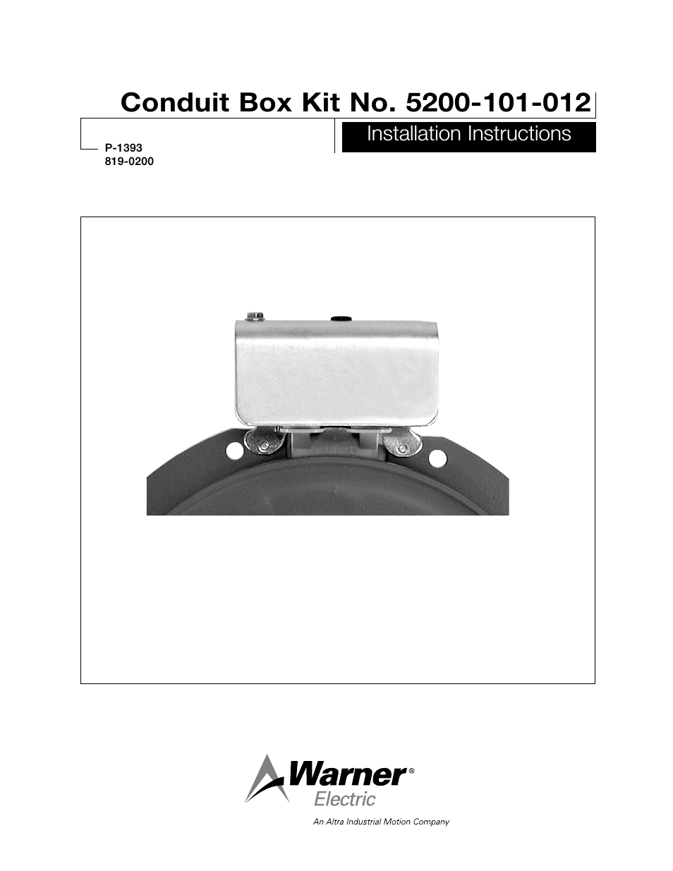 5200-101-012 Conduit Box Kit