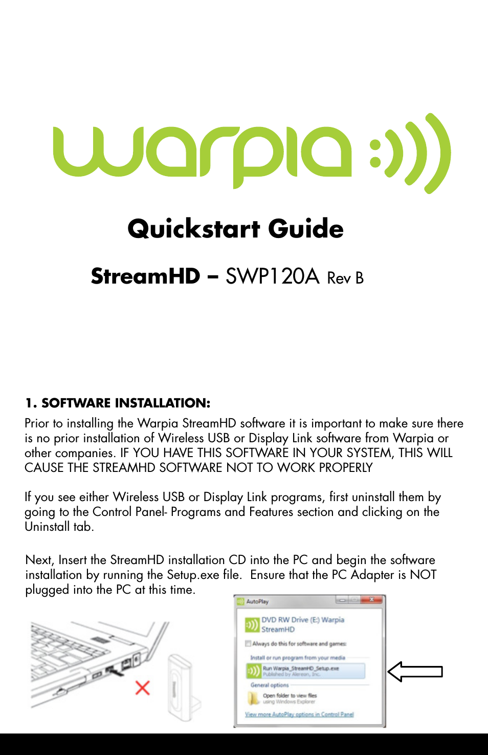 SWP120A RevB SteamHD Getting Started User Guide