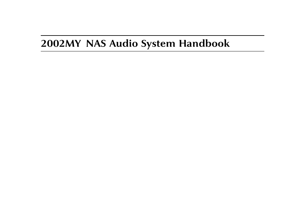 2002MY NAS Audio System JJM 18 03 24/22