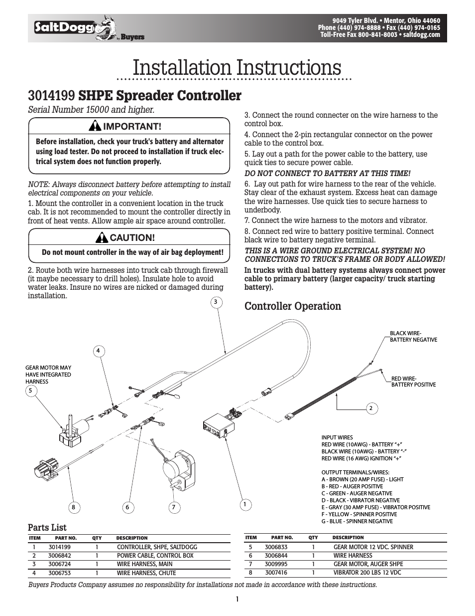 SHPE Controller (3014199) - SHPE0750, SHPE1500, SHPE2000, SHPE4000