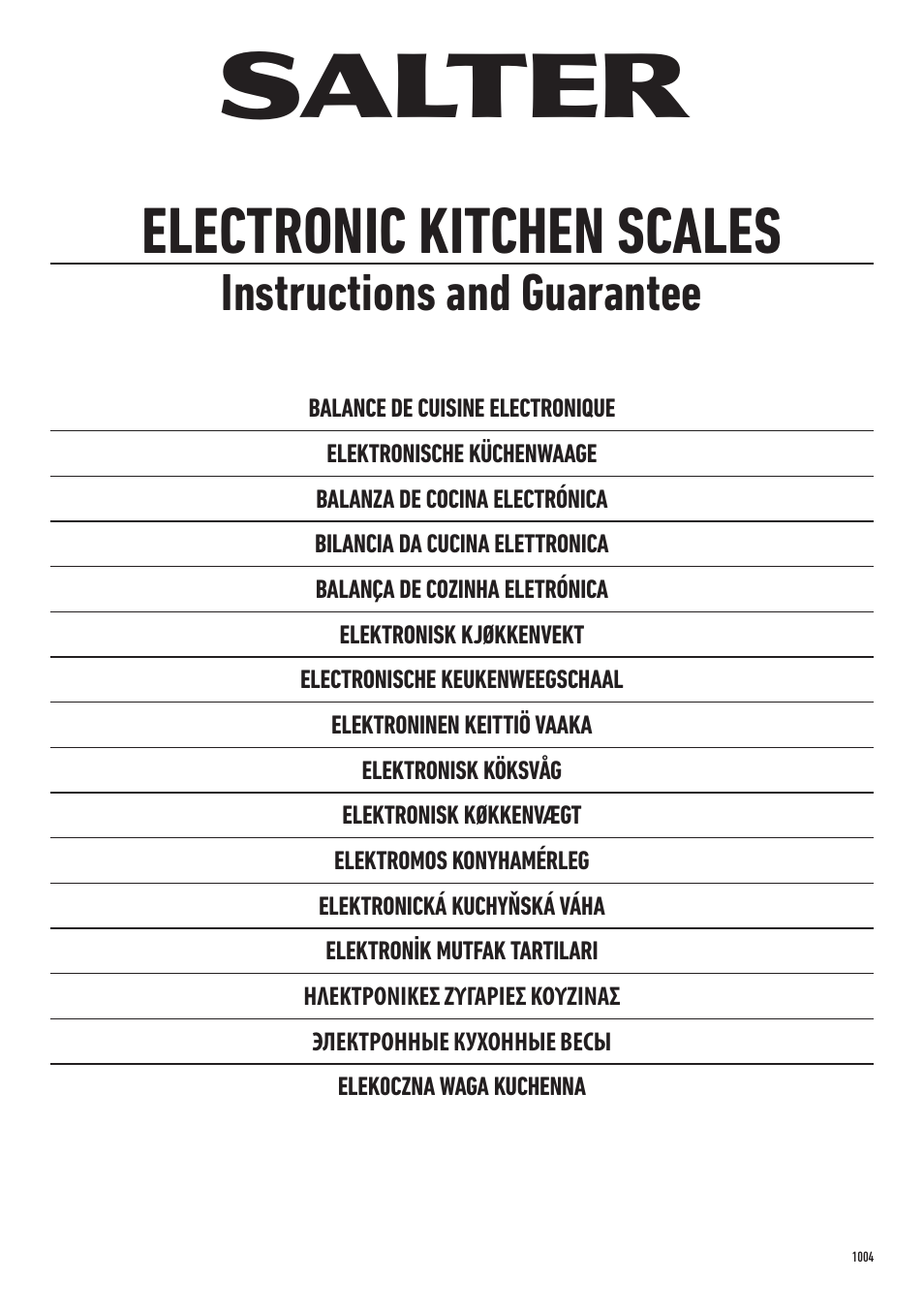 1004 SSDR Stainless Steel Electronic Kitchen Scale