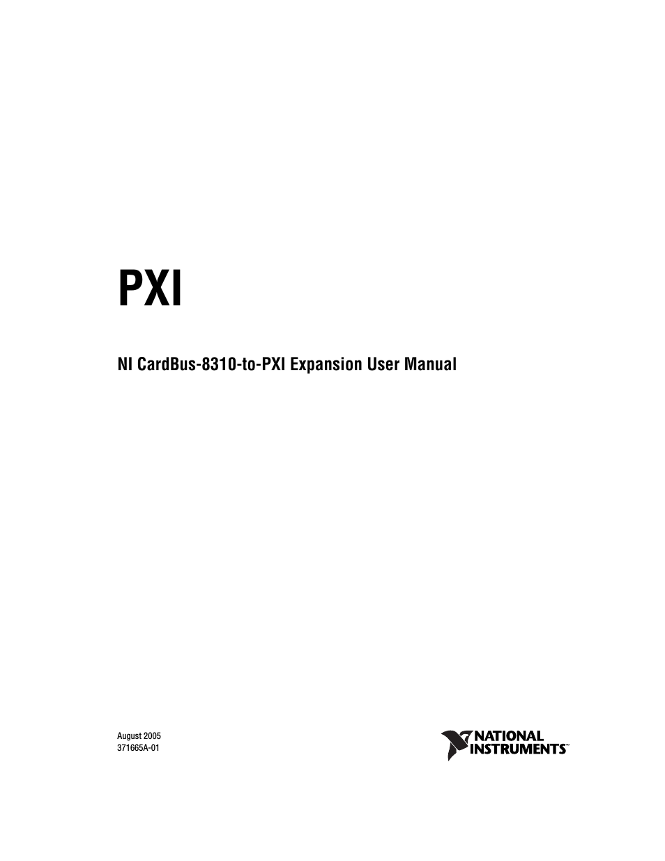 NI CardBus-8310-to-PXI Expansion
