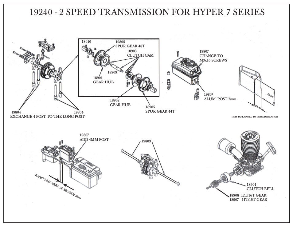 19240 - 2-Speed Transmission for Hyper 7 Series