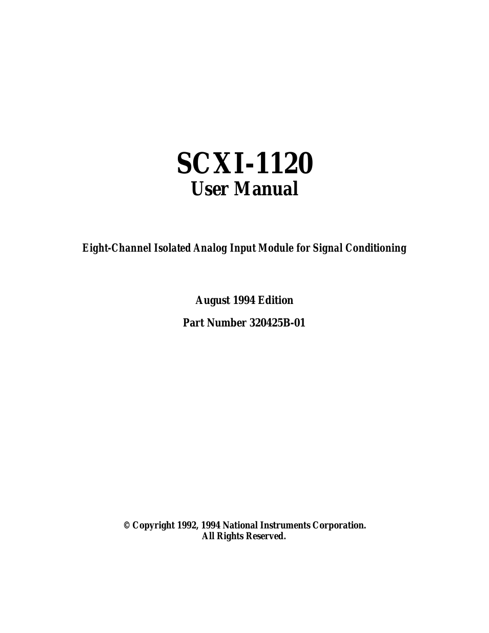 SCXI-1120