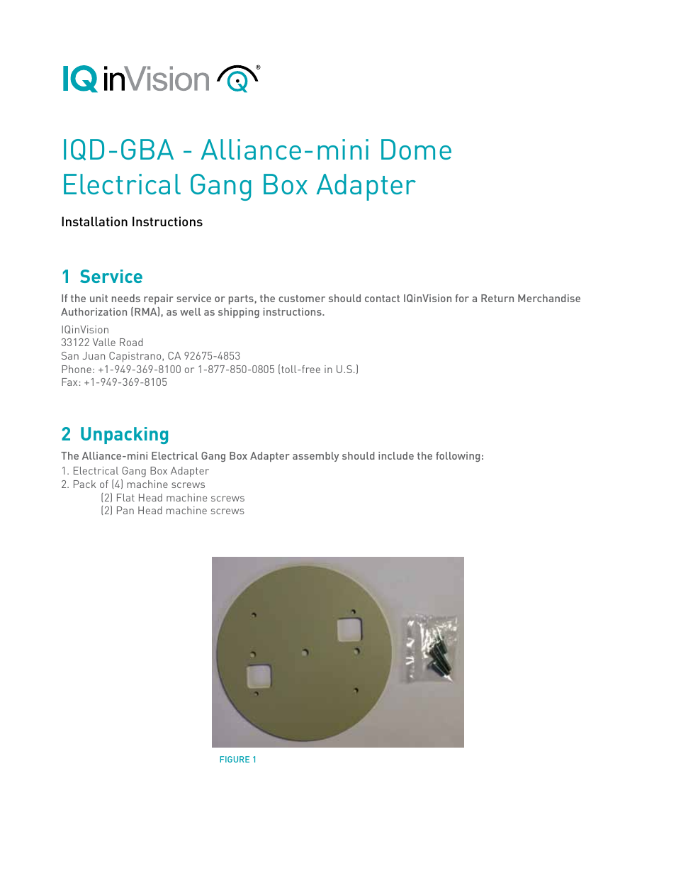 Alliance-mini Dome Electrical Gang Box Adapter