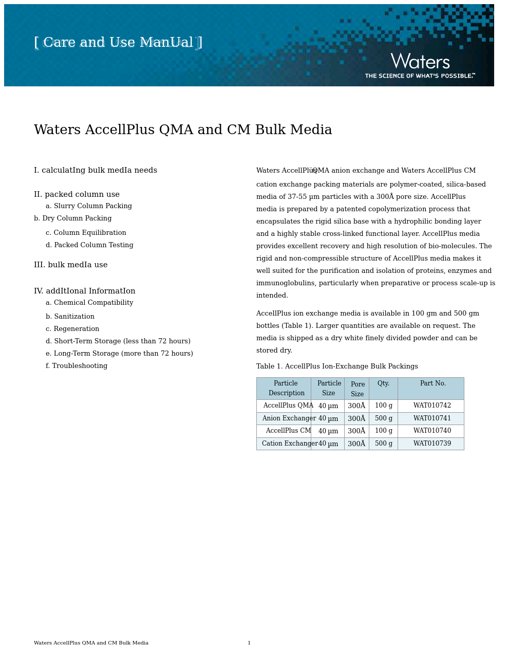AccellPlus QMA and CM Bulk Media
