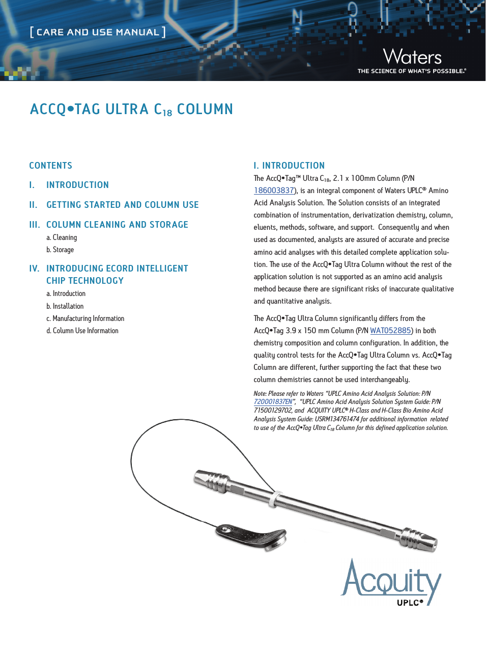 AccQ-Tag Ultra C18 Column